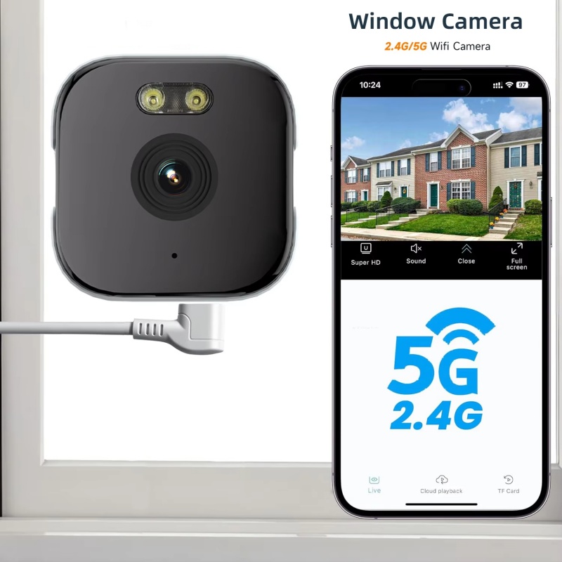 Home Security Robot - 4K Window Camera 5GHz WiFi Indoor