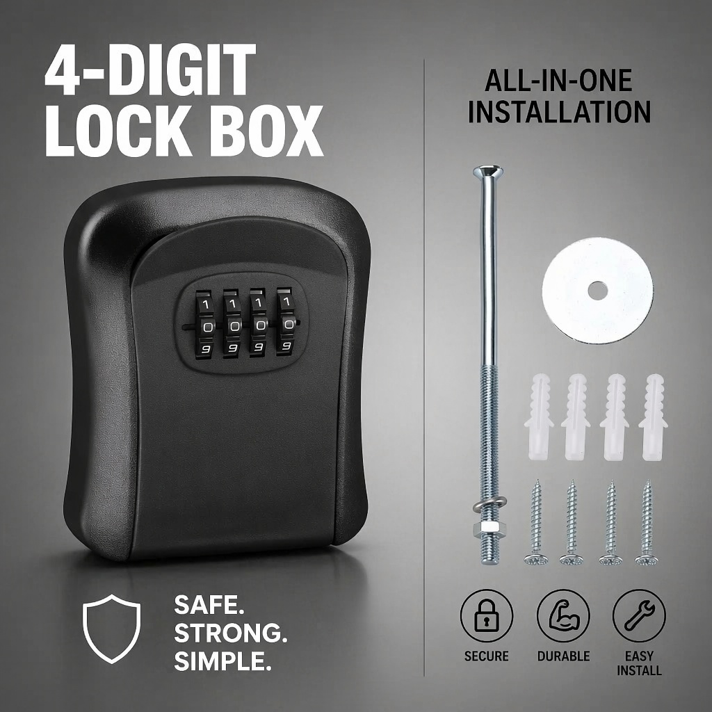 Wall Mount Waterproof Key Stor - đánh giá và giá Home Security Box