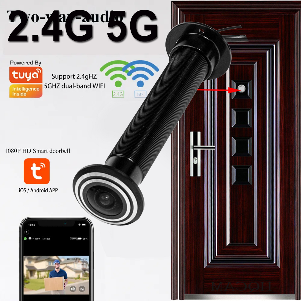 16mm Door Wifi Eye Camera 5G 2 - đánh giá và giá Home Security Front Door Camera